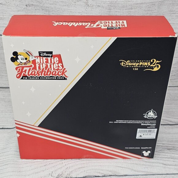 Disney Niftie Fifties Flashback Pin Event Marquee Collectible Stand LE 150 w/ fu - Picture 5 of 6